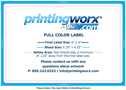 6 x 4 full color label template 