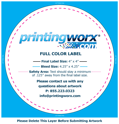 4 x 4 full color label template 