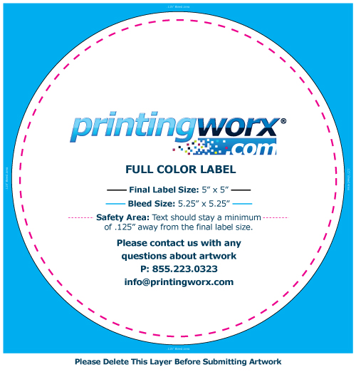 5 x 5 full color label template 