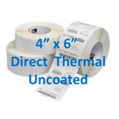 Direct Thermal Labels – 4" x 6" Uncoated