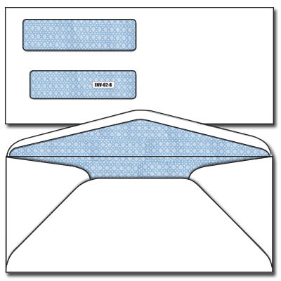 check envelopes - double window ENV-02-B