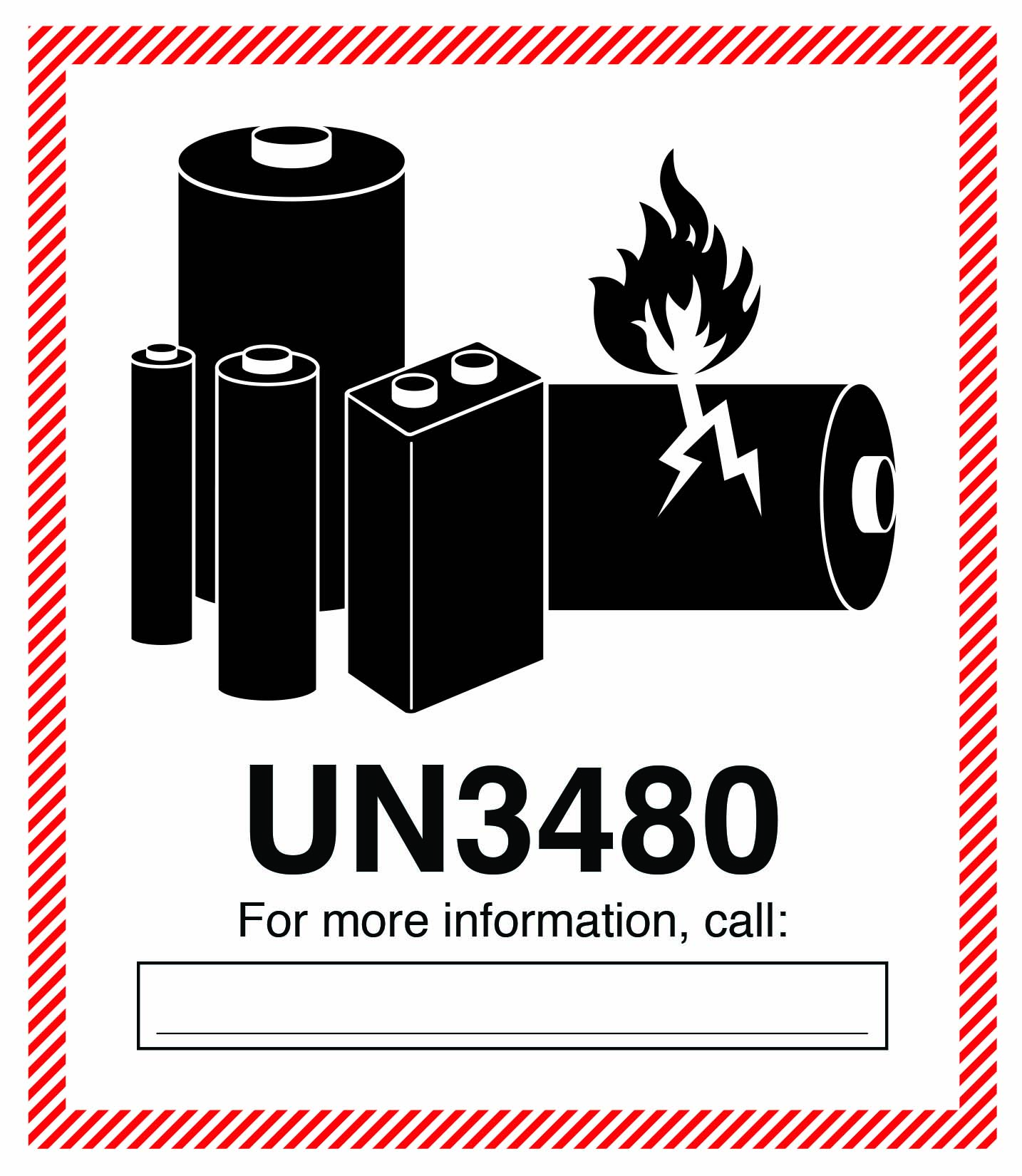 UN3480 Battery Label