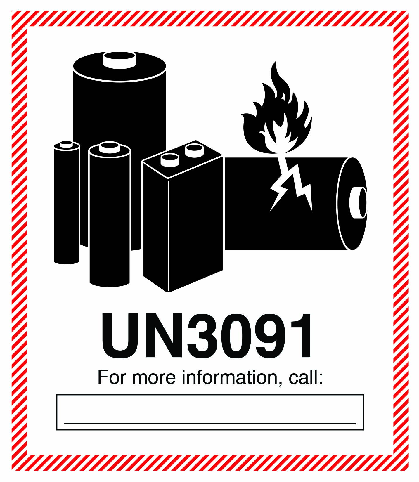 Hazmat Lithium Battery Warning Labels